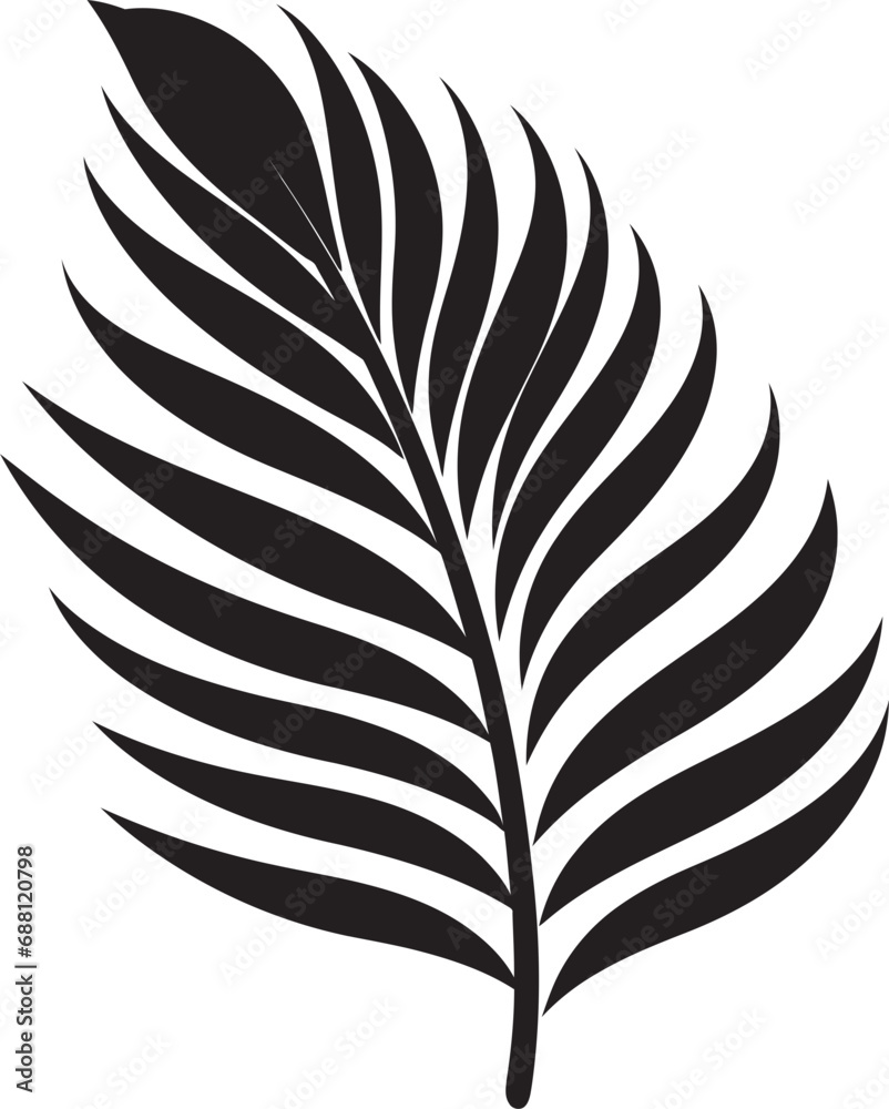 Obraz premium TropicalEssence Essential Vector Logo PalmCanvas Artistic Leaf Iconography
