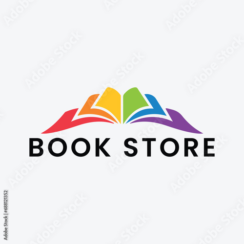 book publisher store logo design vector