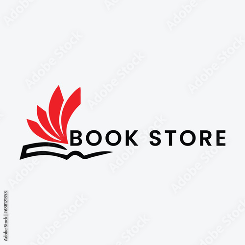 book publisher store logo design vector