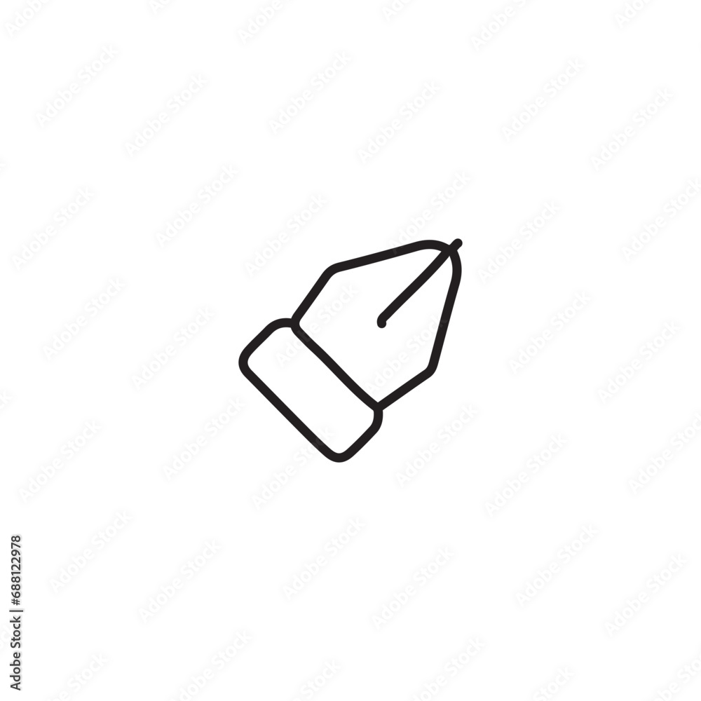 Pen tool icon. Simple style graphic design lessons poster background symbol. Pen tool brand logo design element. Pen tool t-shirt printing. Vector for sticker. Pen tool icon. Simple style graphic design lessons poster background symbol. Pen tool brand logo design element. Pen tool t-shirt printing. Vector for sticker.
