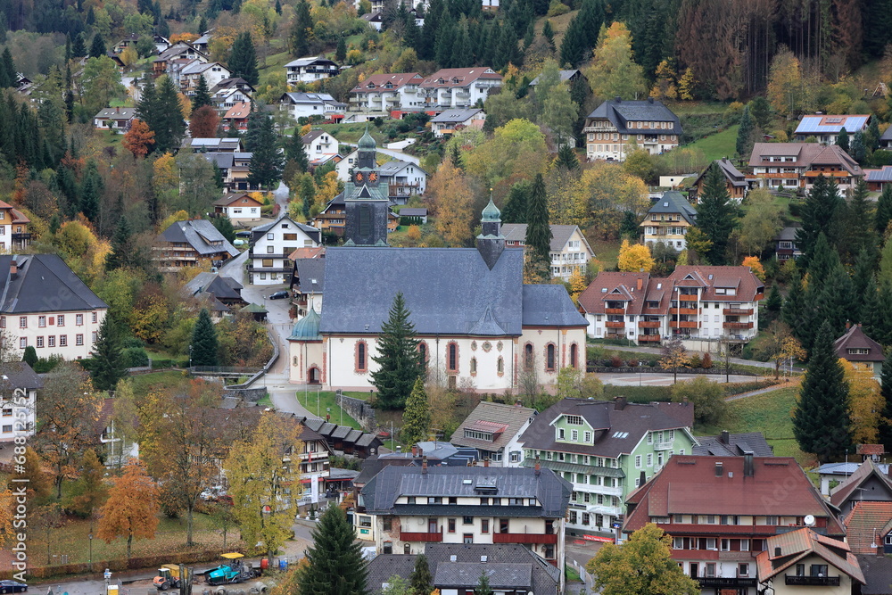 Gebäude der katholischen Kirche in Todtmoos im Schwarzwald