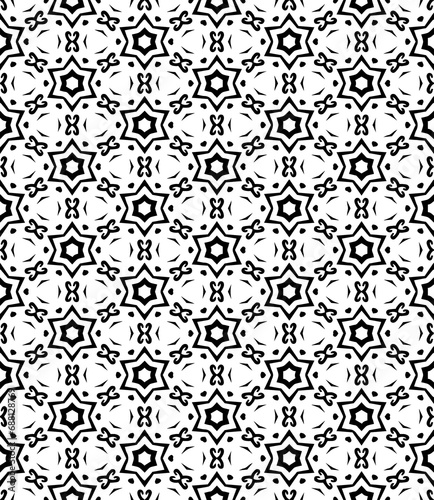 Black seamless abstract pattern. Overlay for background and backdrop. Ornamental design. PNG graphic illustration with transparent background.