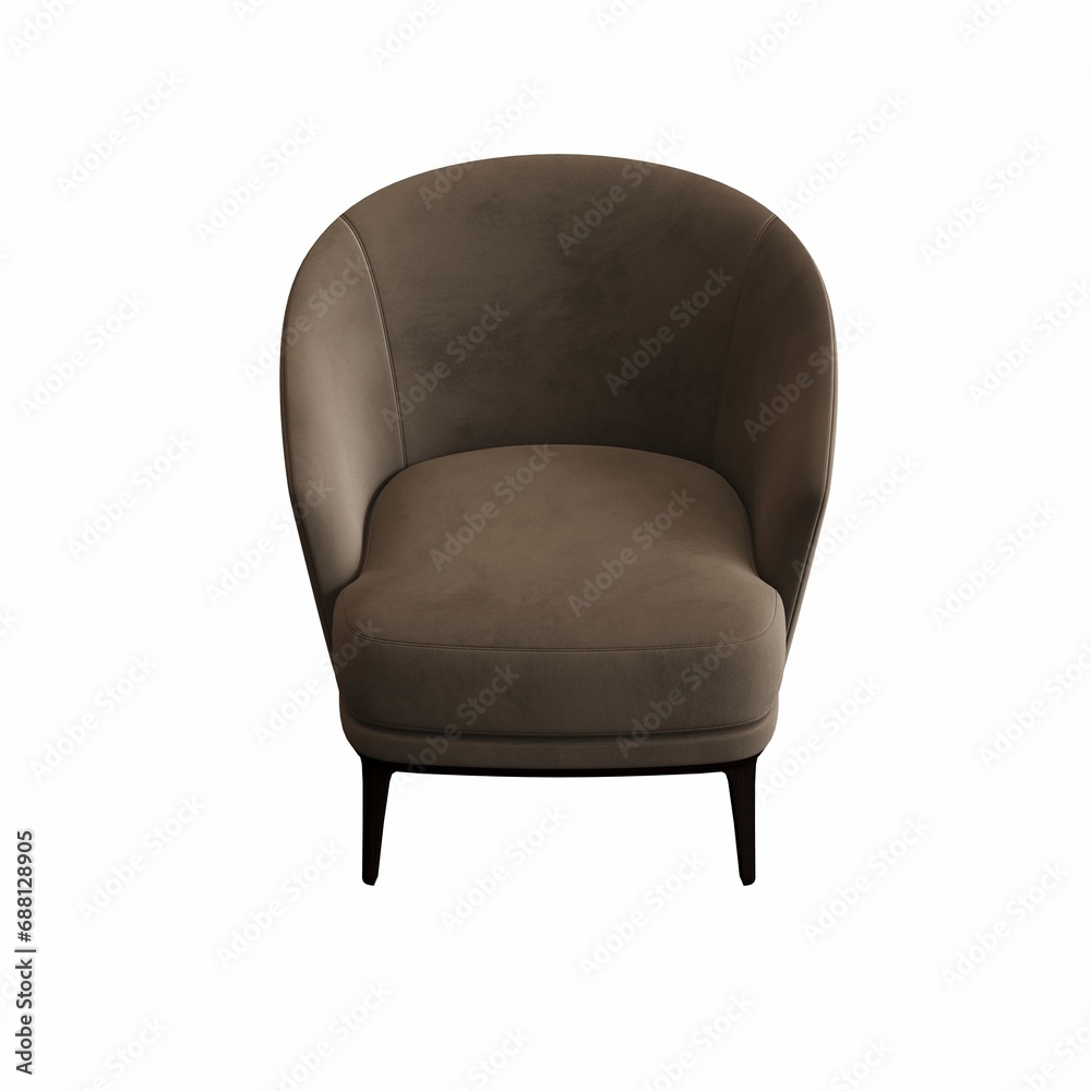 Fototapeta premium armchair isolated on white background, interior furniture, 3D illustration, cg render