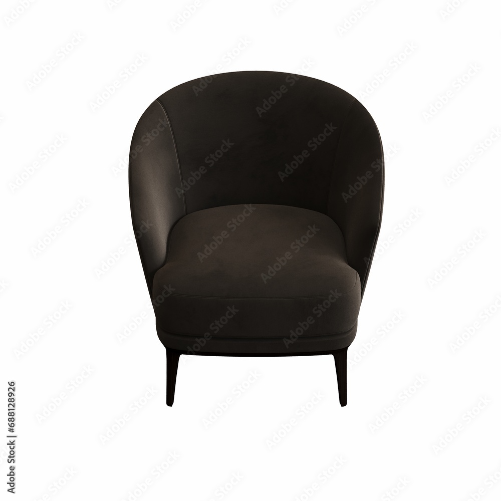 Fototapeta premium armchair isolated on white background, interior furniture, 3D illustration, cg render