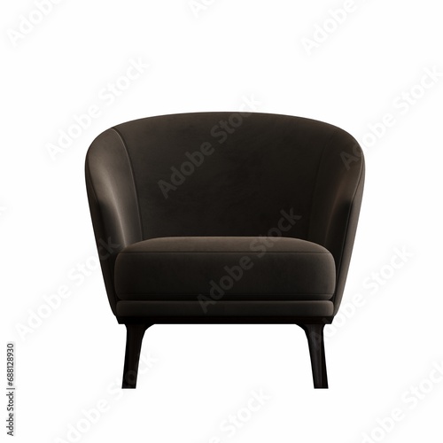 armchair isolated on white background, interior furniture, 3D illustration, cg render © vadim_fl