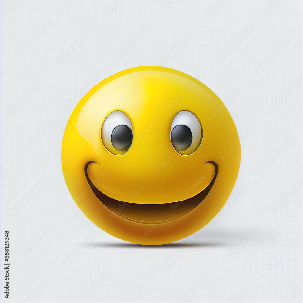 Emoji Smile vector isolated in white background generative ai