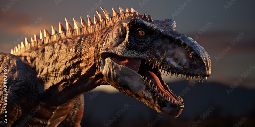 Obraz premium Realistic Dinosaur Illustration