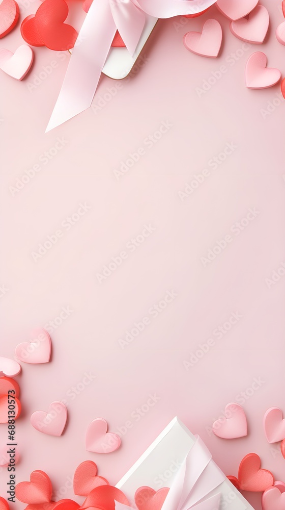 Romantic Pink Background with Empty Space