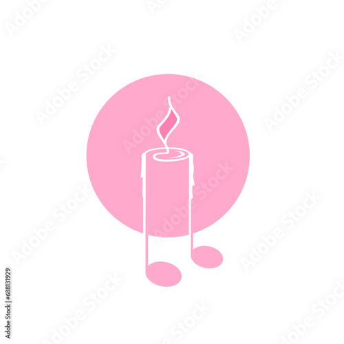 candle on a white background