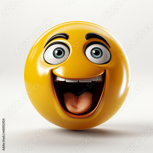 Emoji Smile vector isolated in white background generative ai