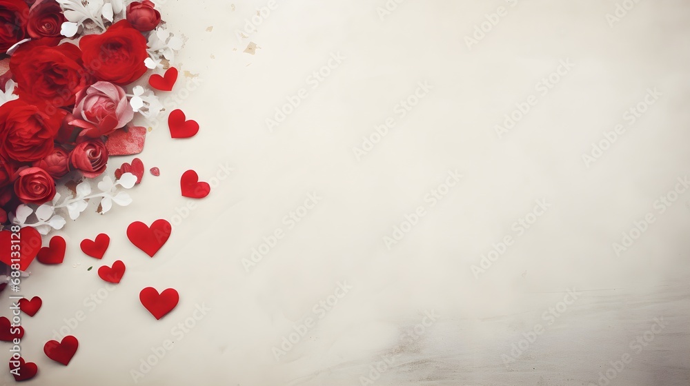 Heart-Patterned Background with Empty Space Heart-Patterned Background with Empty Space