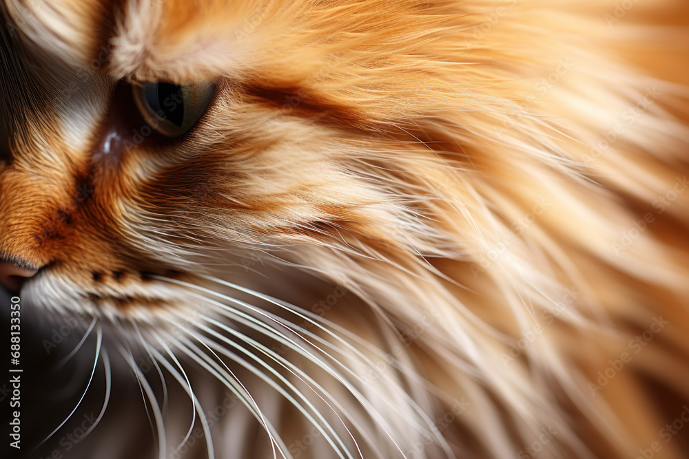 Close-up of a cat's fur, texture