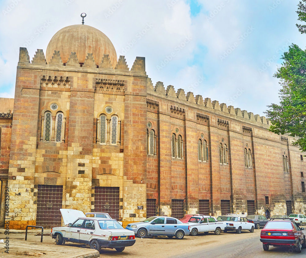 The brick dome of Mosque and Khanqah of Shaykhu, Cairo, Egypt