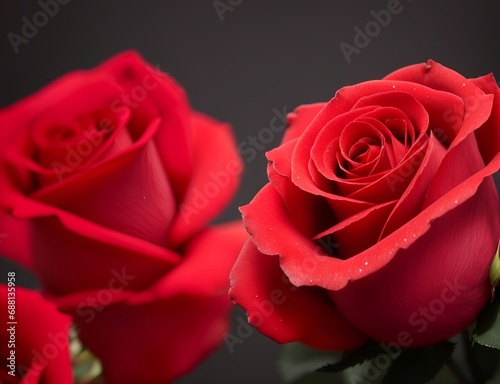 Beautiful close-up rose flower. AI generated illustration