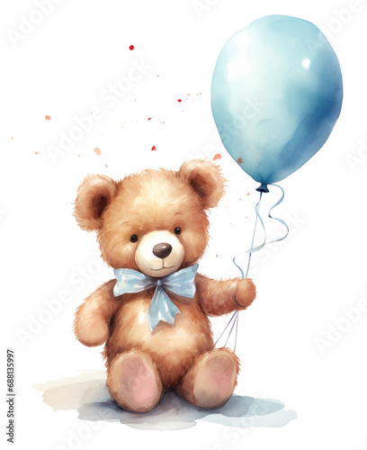 teddy bear with balloon,