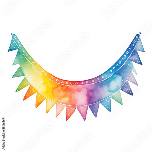 rainbow banner bunting