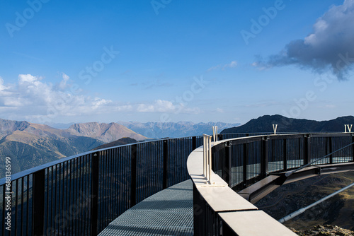 At 2,701 meters high, the Tristaina Solar Viewpoint reveals vistas of Ordino's major peaks, including the Pico de Arcal?s in Andorra.
