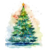 christmas tree illustration holiday isolated