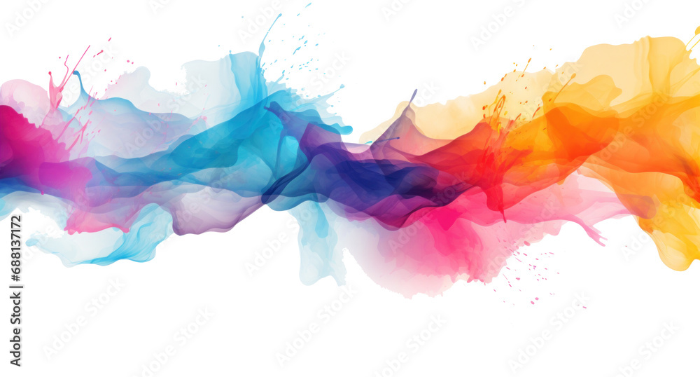 Fototapeta premium colorful watercolor paint splatter isolated