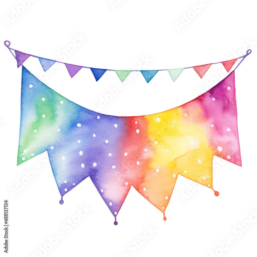 rainbow banner bunting