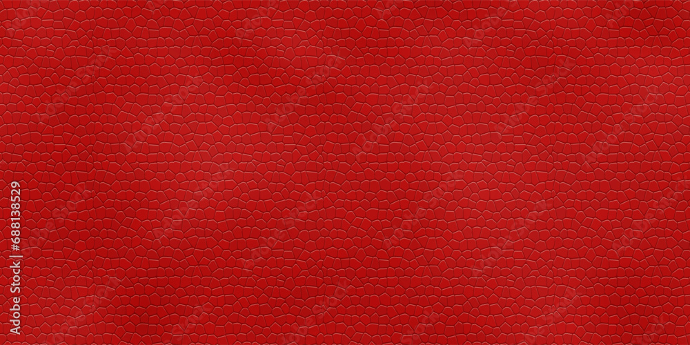 Artificial bright red leather or leatherette in a seamless pattern with embossed texture top view. Dermantin background. PVC material Artificial bright red leather or leatherette in a seamless pattern with embossed texture top view. Dermantin background. PVC material