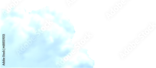 Vivid Colored Aesthetic Sky Background. Realistic Vector Clouds