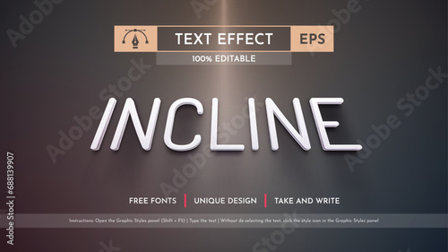 Incline - Editable Text Effect, Font Style
