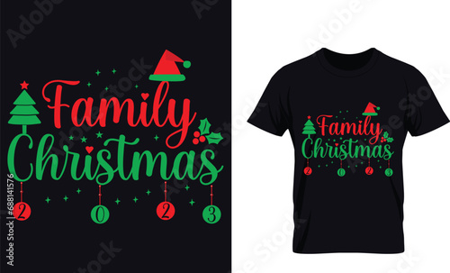 Merry Christmas T-Shirt Design.