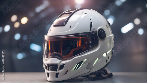 Futuristic white safety Helmet © Mahdi Langari