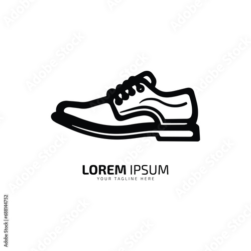 A logo of shoes vector icon design silhouette school boot concept