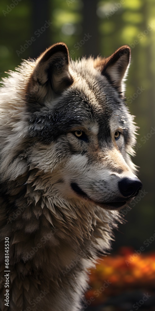 Fototapeta premium Realistic Wolf Illustration