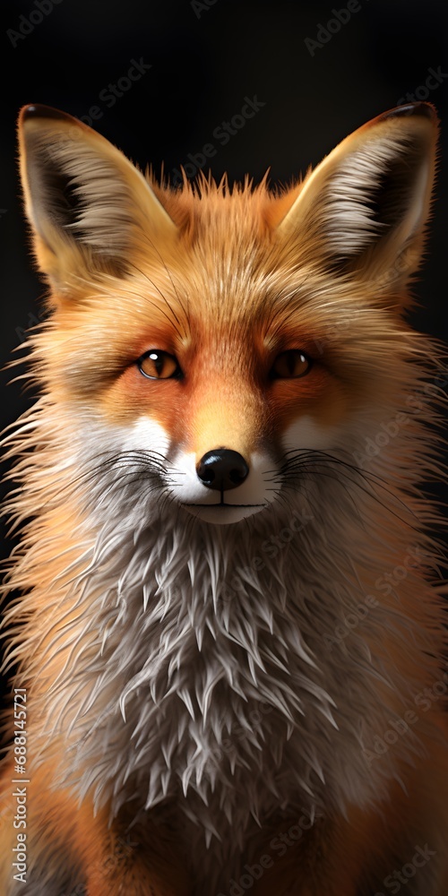 Fototapeta premium Realistic Portrait of a Fox