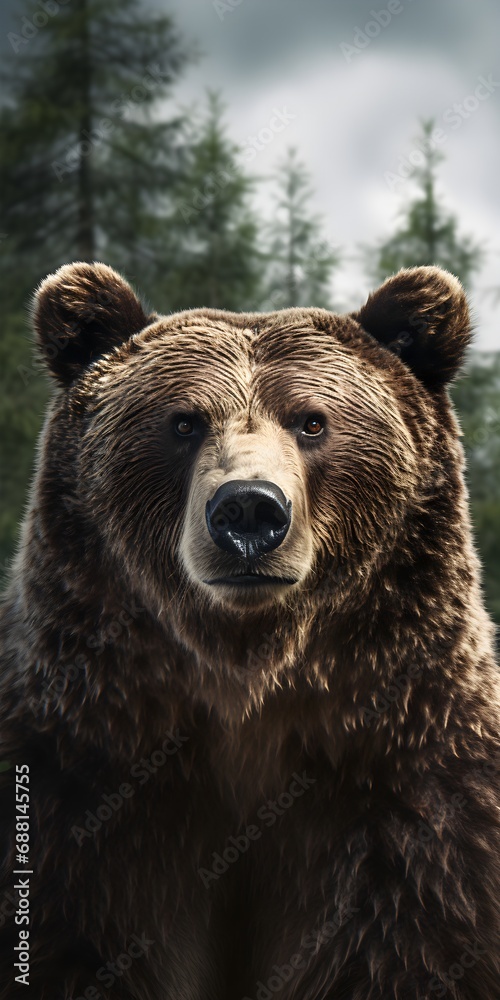 Fototapeta premium Realistic Bear Illustration