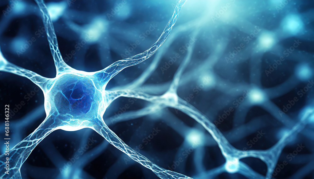 neuron cells with glowing link knots neuron cells with glowing link knots