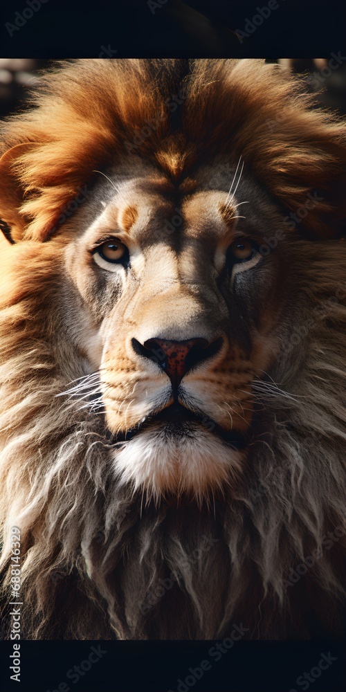 Naklejka premium Realistic Lion Illustration