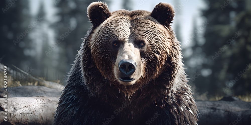 Realistic Bear Illustration Realistic Bear Illustration