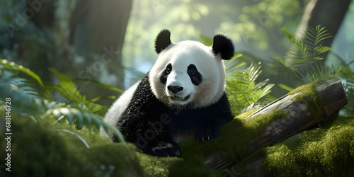Realistic Panda Illustration © Mauro