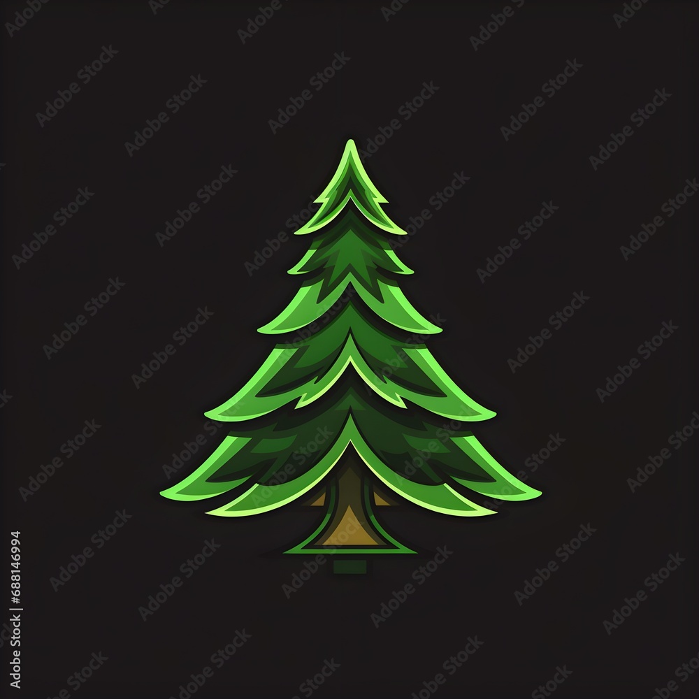 Obraz premium Cute Christmas Icon Illustration
