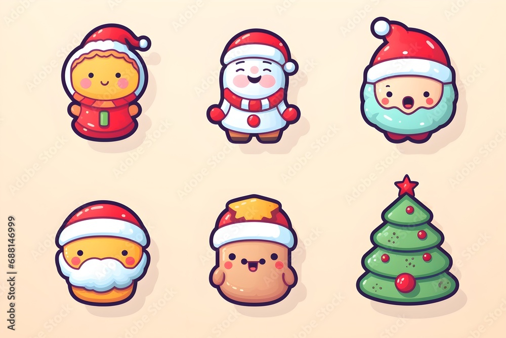 Cute Christmas Icon Illustration