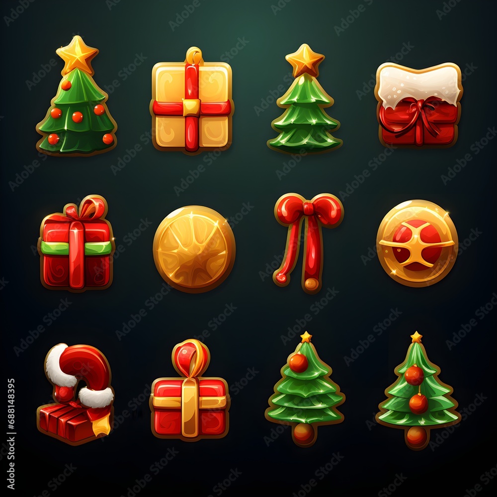 Cute Christmas Assets Illustration Cute Christmas Assets Illustration