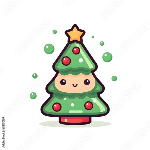 Wallpaper Mural Cute Clean Christmas Tree Icon Torontodigital.ca