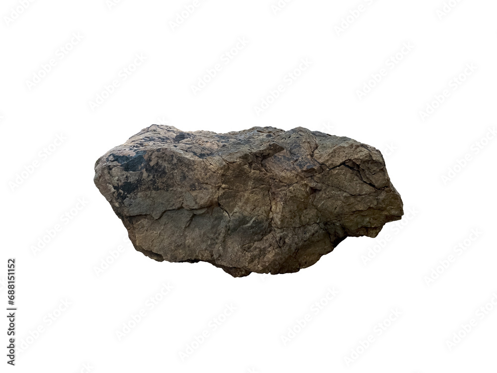Rocky textured stone isolated on white background Rocky textured stone isolated on white background