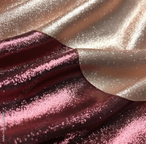 close up of a red velvet fabric,