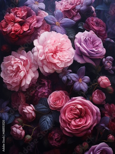 dark image of roses in a dark mood,
