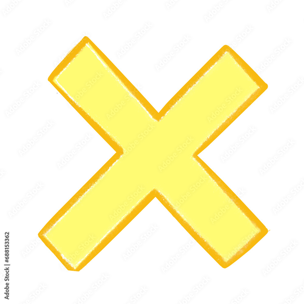red and yellow cross, multiplication sign red and yellow cross, multiplication sign