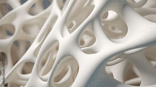 Layers of white-spotted material in a 3D render