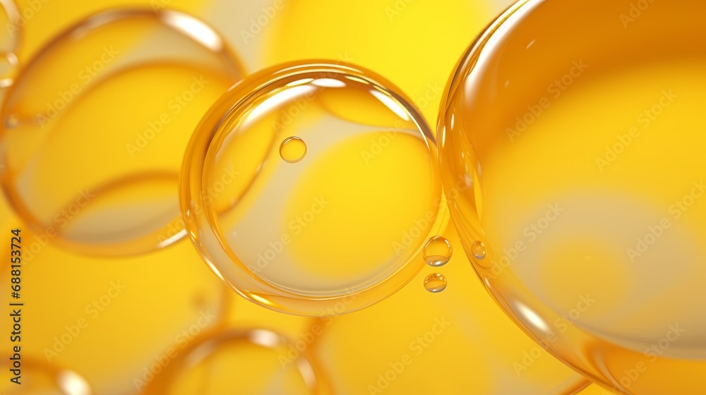 smooth, yellow bubbles in three dimensions