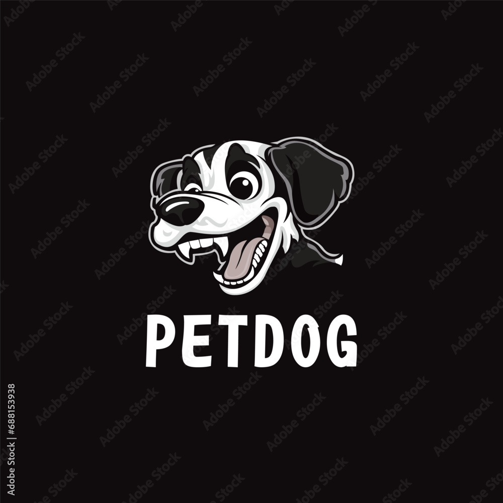 dog head mascot logo design template vector icon illustration. dog head symbol dog head mascot logo design template vector icon illustration. dog head symbol