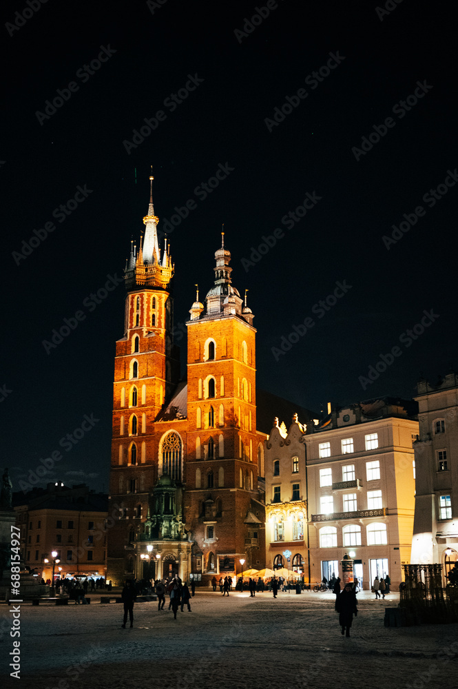 view of the cathedral in krakow