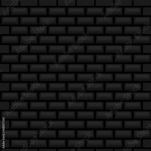 Black seamless brickwork pattern.